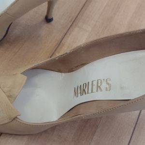 Vintage Handmade Leather  "MARLER'S" Pumps